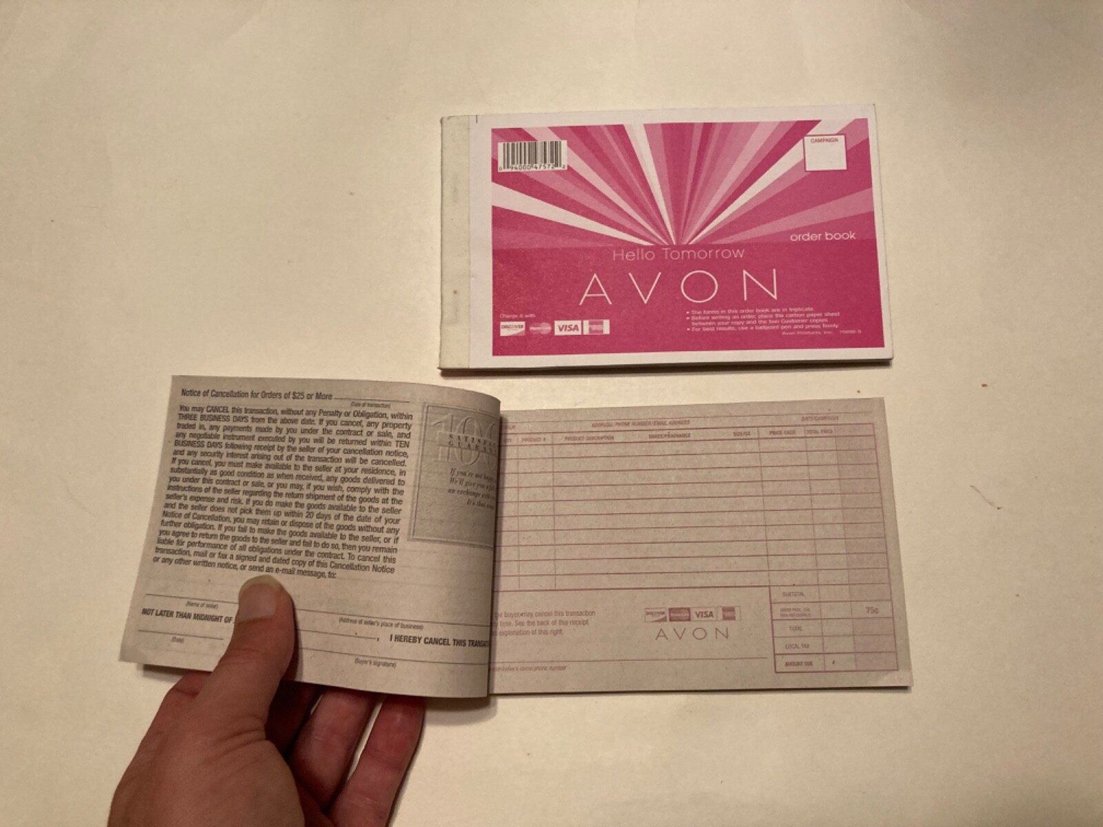 NEW AVON Order Book Receipt books – Lot of 10