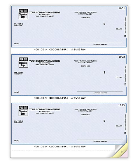 QuickBooks 3-UP Business Laser Checks by Deluxe-Nebs / DLA104 or DLA105