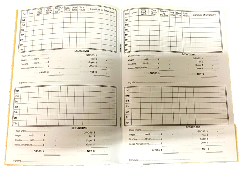 NEW 5 x Olympic Yearly Time and Pay Book 32 Pages ATO Compliant A5 210 x 148mm *