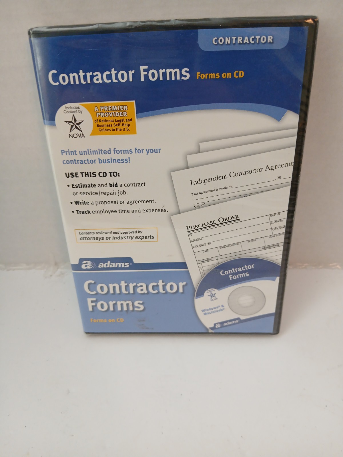 Contractor Forms, Forms on CD, New With Free Shipping!