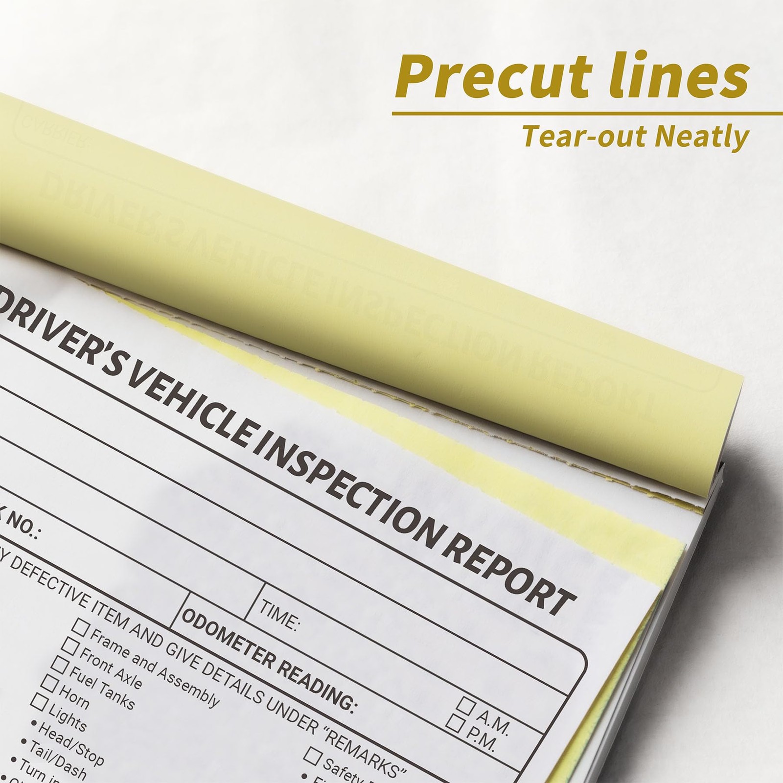 600 Sets Daily Pre Trip Inspection Book for Trucker,2 Part Carbonless,Driver’…