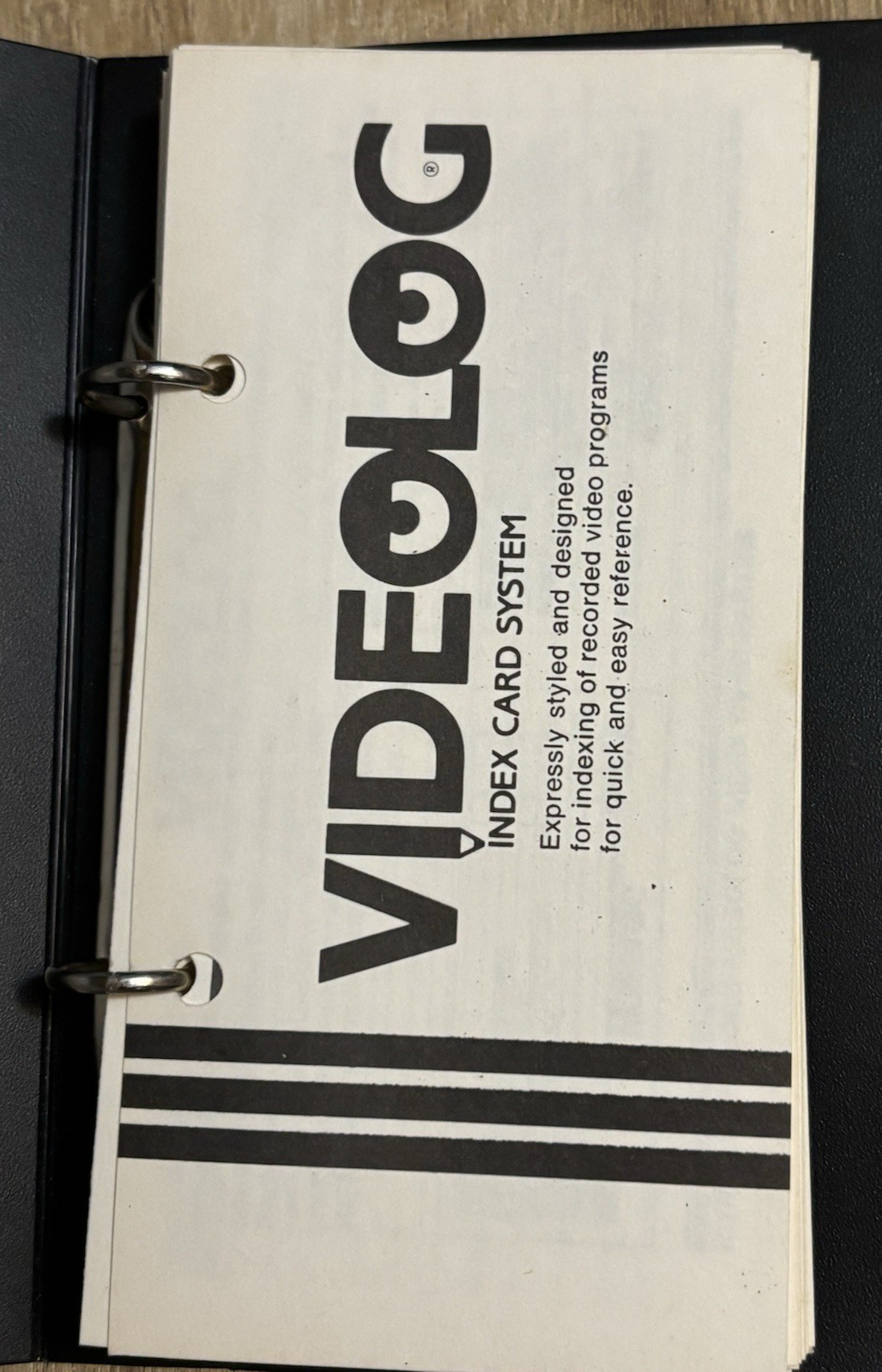 Vintage Video VHS log Index System Office Supplies Video VHS Log Book