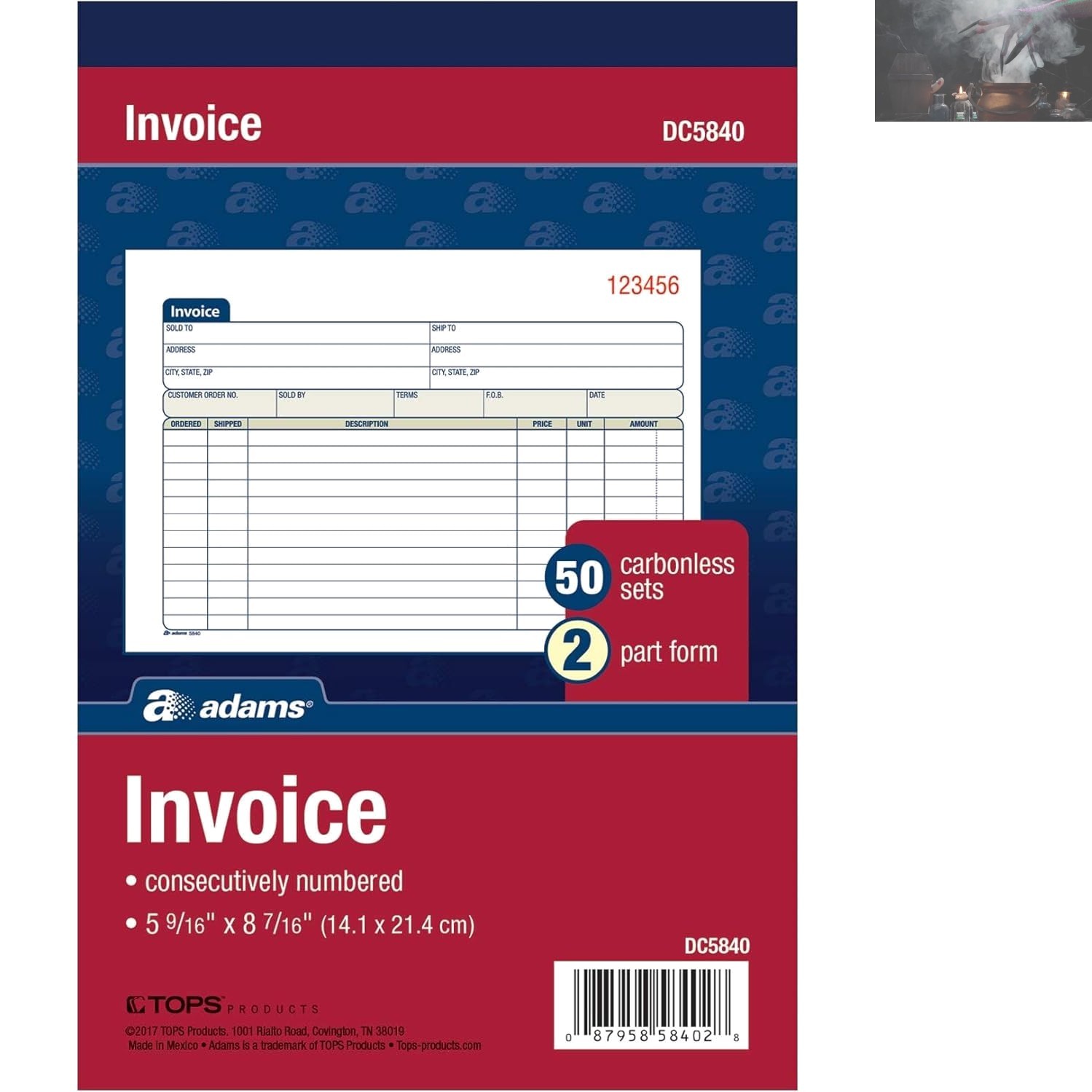 Efficient 2-Part Carbonless Invoice Book – 50 Sets, Perfect for Small Businesses