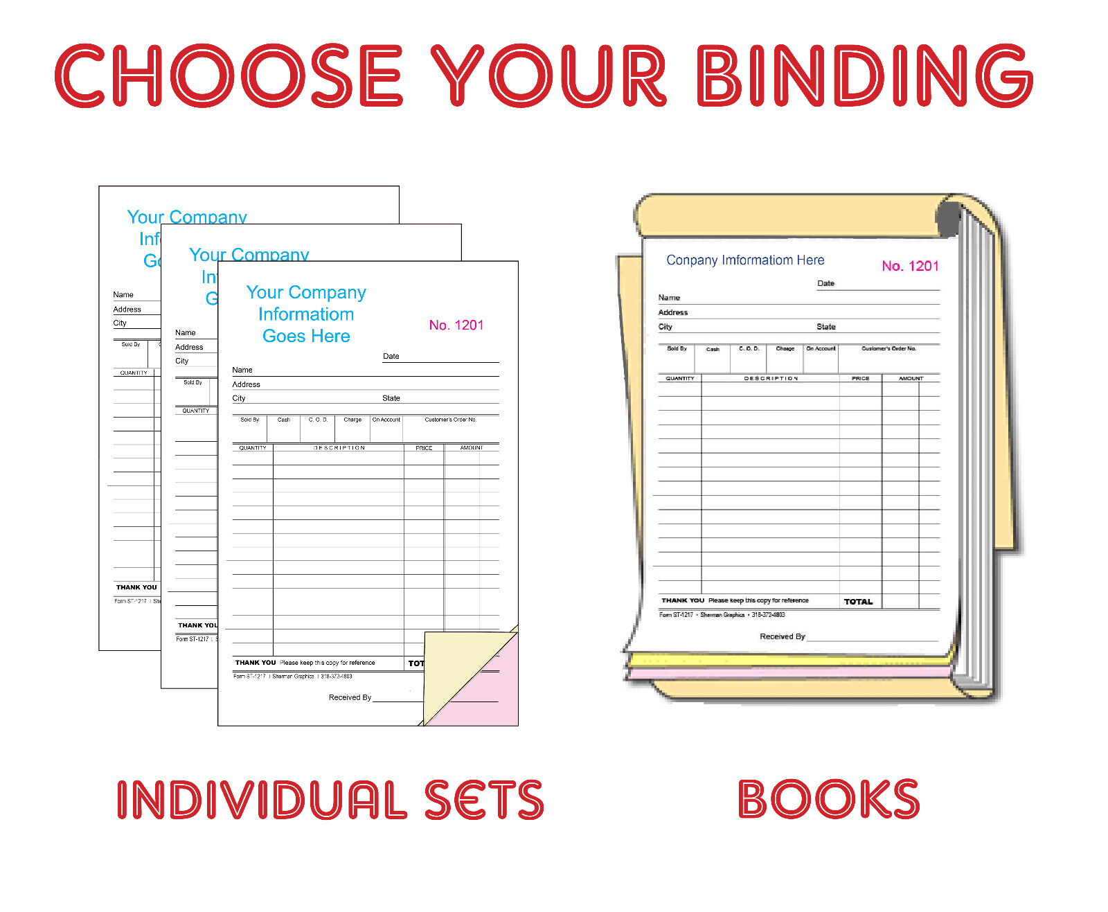 PURCHASE ORDER 2, 3 or 4 Part Carbonless Forms