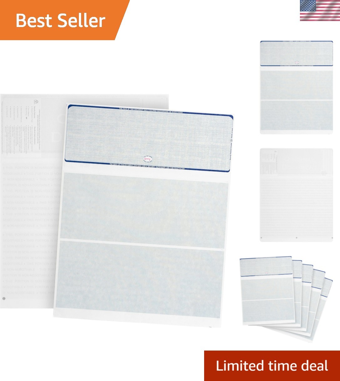 Complete Check Printing Solution – 500 Blank Check Stock for Secure Processing
