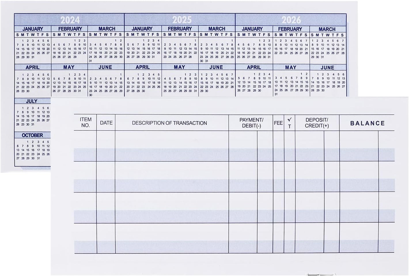Personalized Check Registers – 12 Pack for Clear Financial Logging and Tracking