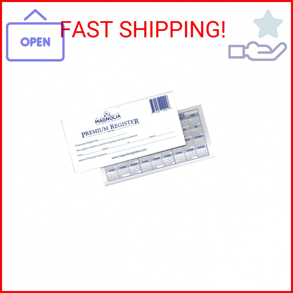 10 Premium 48 Page Transaction Registers – Thicker Paper, More Pages – for Perso