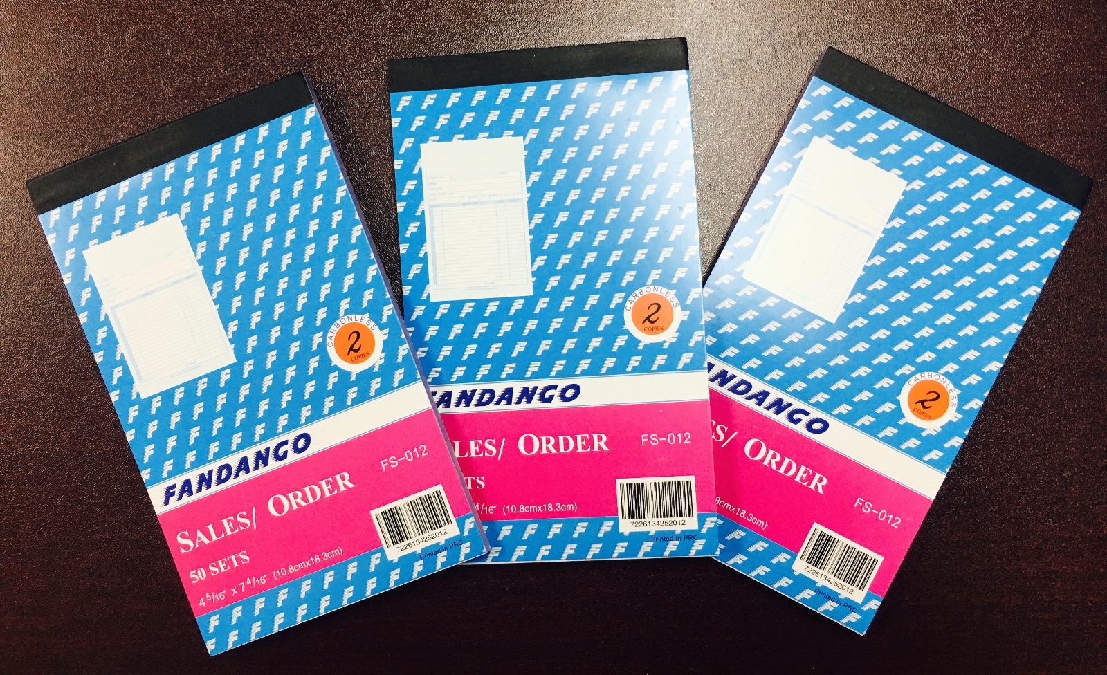 3 Pack: 2 part Carbonless Sales Order Books Receipt Form Invoice 50 Set 4.5×7.5
