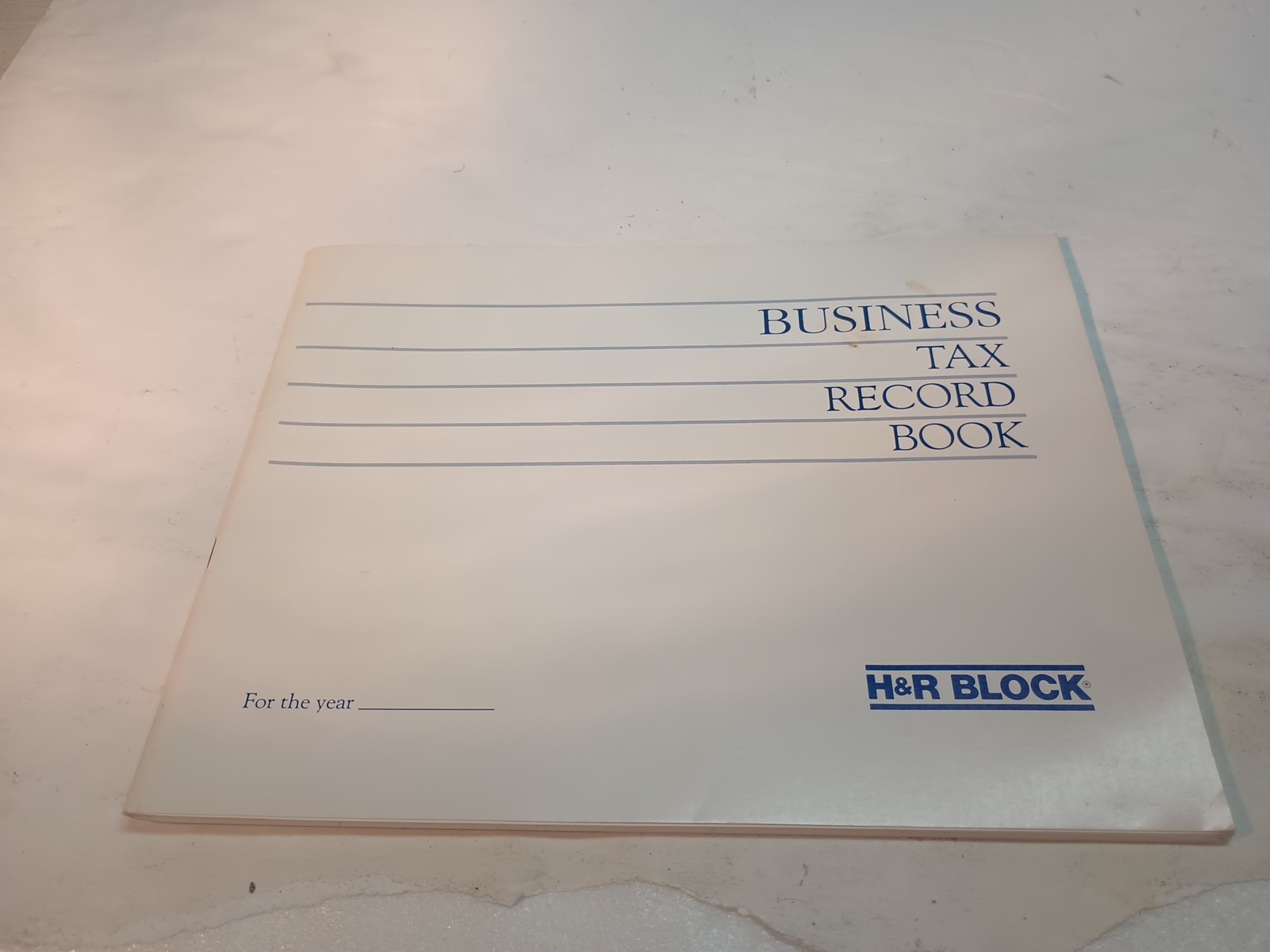 (1) PO New Vintage Business Tax Record Book H & R Block 2000 Dam From Storage.