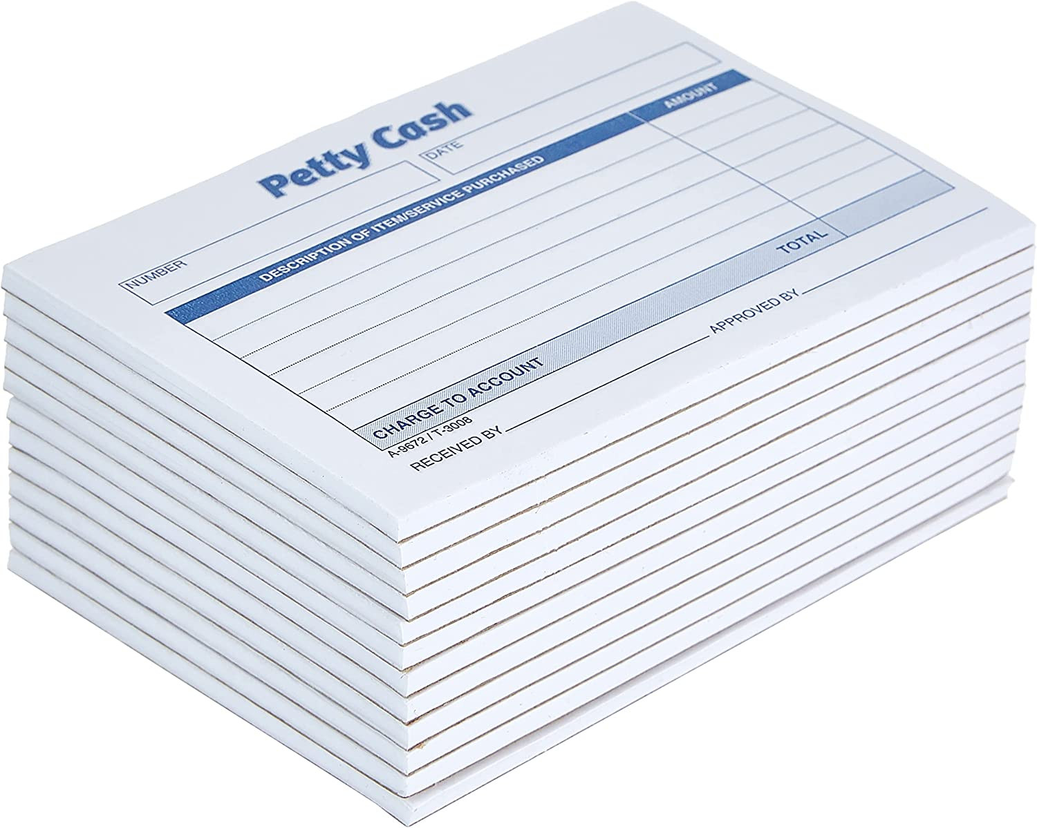 Petty Cash Receipt Pad, 5 X 3-1/2 Inches, 50 Sheets per Pad, Pack of 12 P