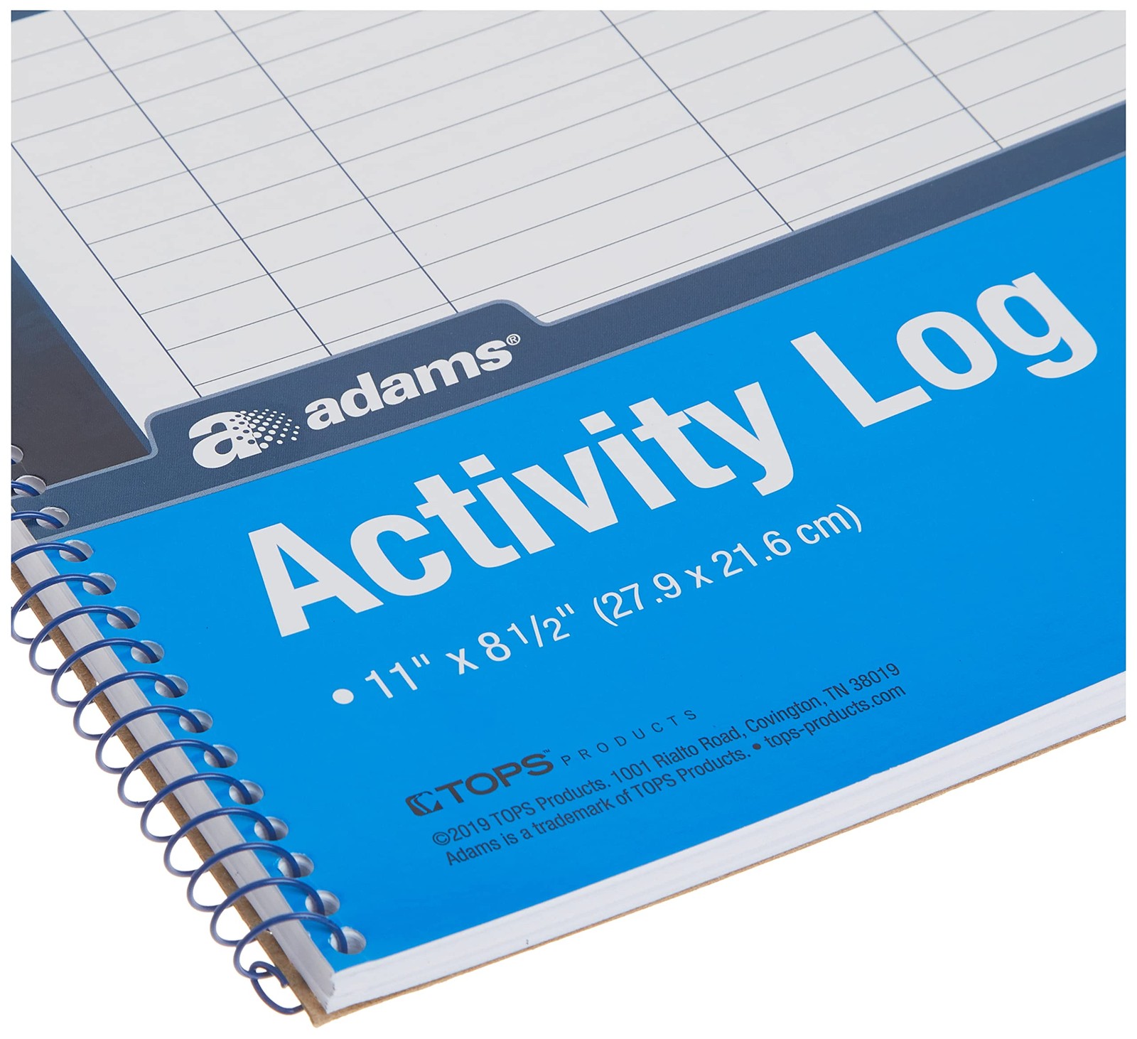 Adams Activity Log Book, Spiral Bound, 8.5 x 11 Inches, (Pack of 1), White