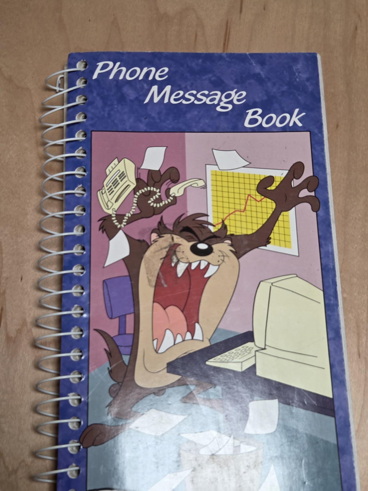 Taz Phone Message Book Adams SC1154LT Vintage Retro Looney Tunes
