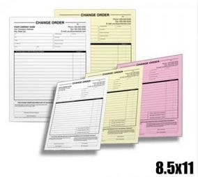 Business Forms w/ Customer Supplied Black White Artwork / 8.5 x 11 / 2 or 3 Part