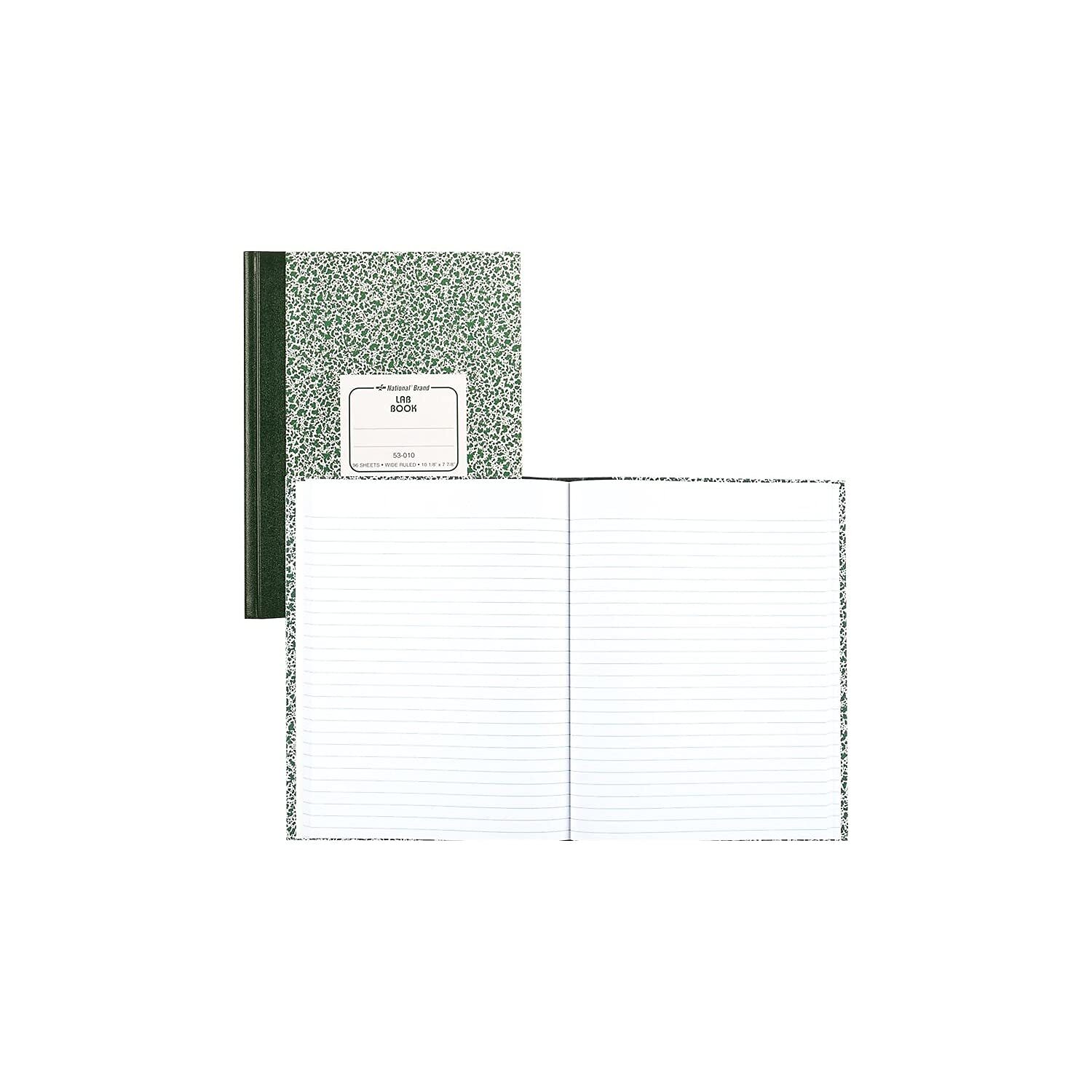 National 53010 Lab Notebook Legal Rule 10 1/8 x 7 7/8 White 96 Sheets