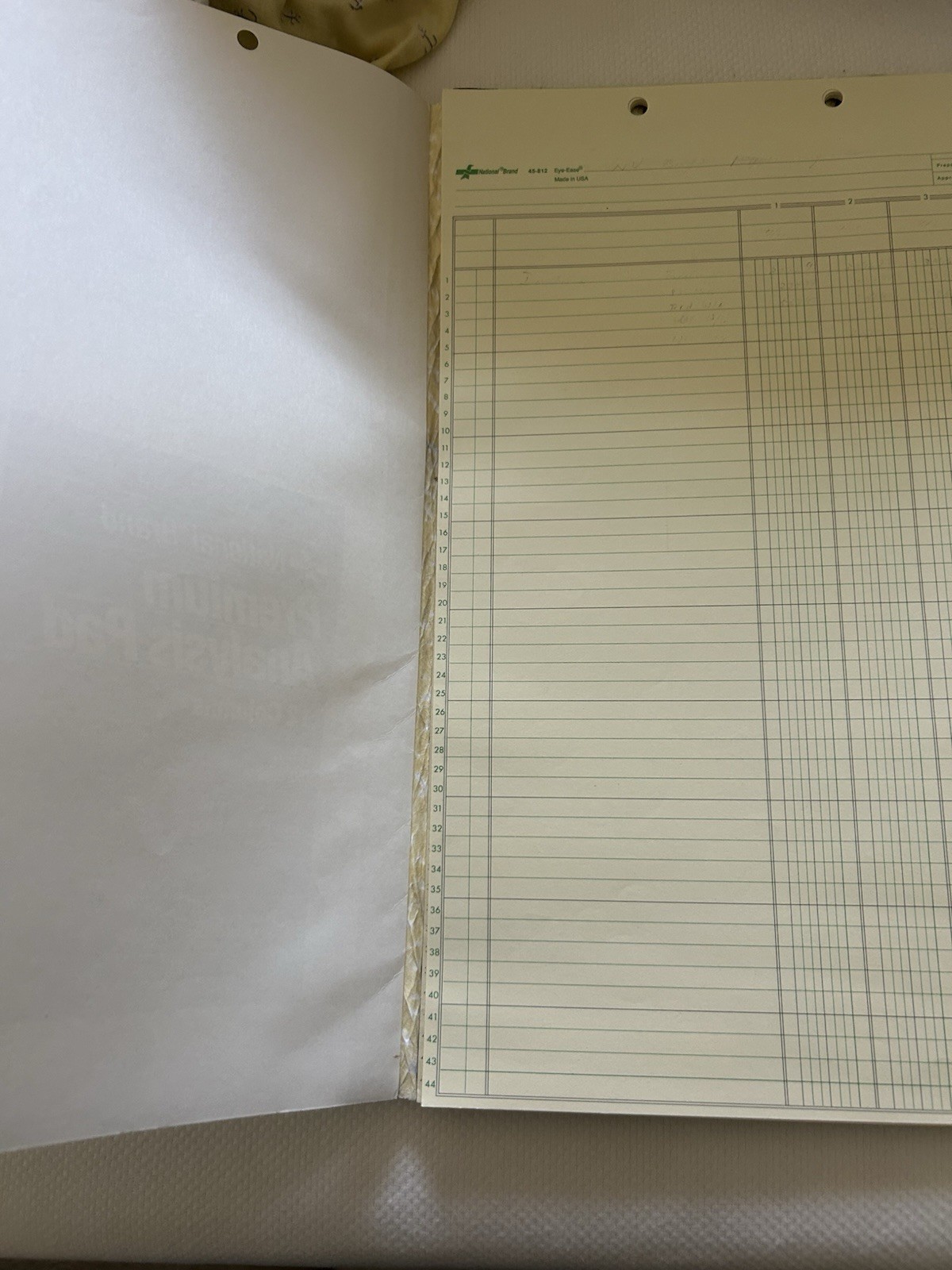 National Analysis Pad 12 Column & Name Space Eye Ease 27/12 Sheets Per Pad Used
