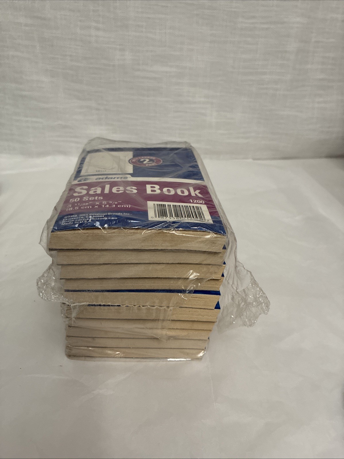 Adams Sales Book 10-pack Carbon 2 Part 50 Sets Per Oack #1200. 3 11/32 x 5 5/8”