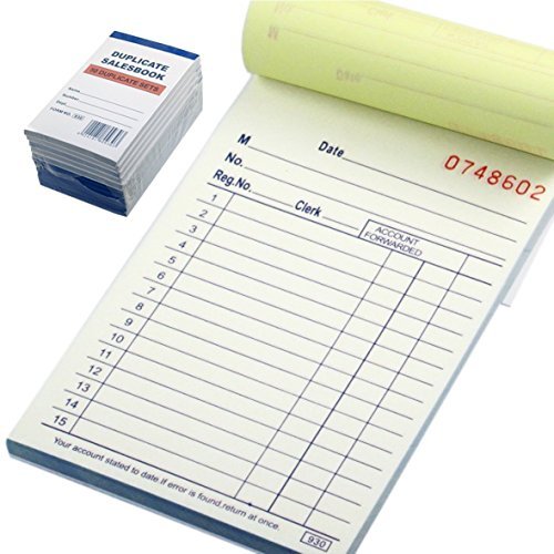 10 Pack Sales Book Order Receipt Invoice Carbonless Copy 50 Sets 3.5″ X 5.5″