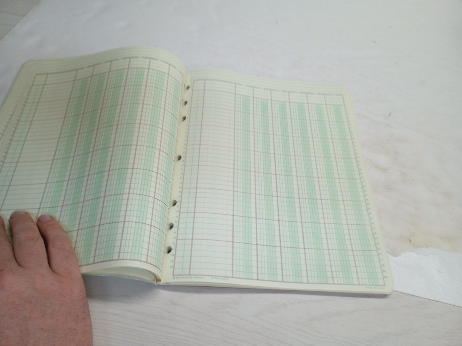 (1)NewVtg Wilson Jones 6 Column Write Columnar Pad Green 11 x 8-1/2” G7506 1968