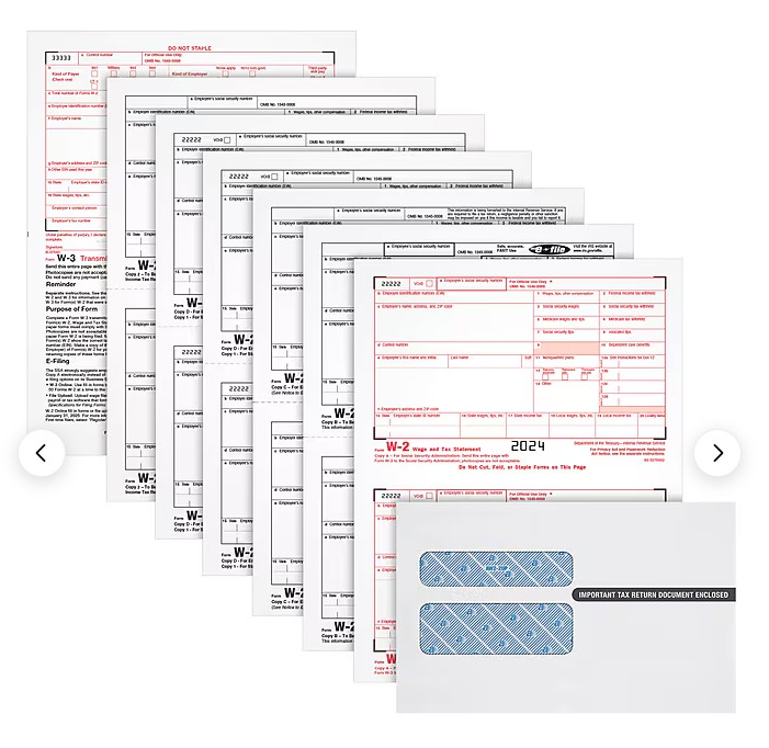 Adams 2024 1099-MISC 4-Part Laser/Inkject Tax Forms 50/pack (LMISC425Q)