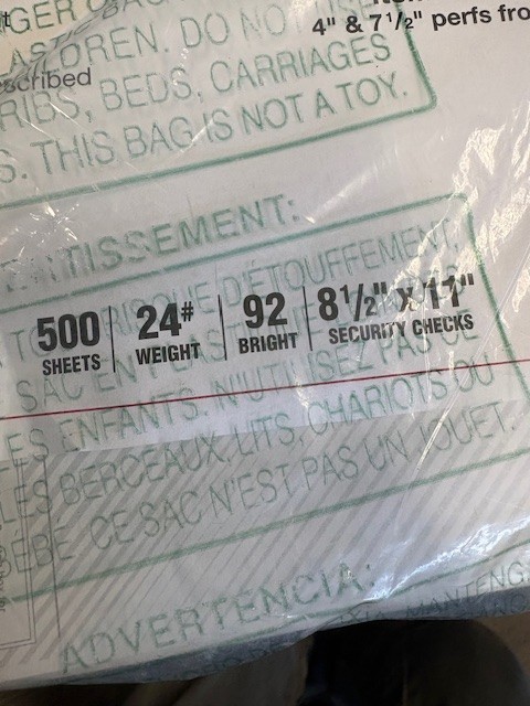 Docugard 04521 Security Business Checks Marble Top 8-1/2″ x 11″ Green 500 Shts