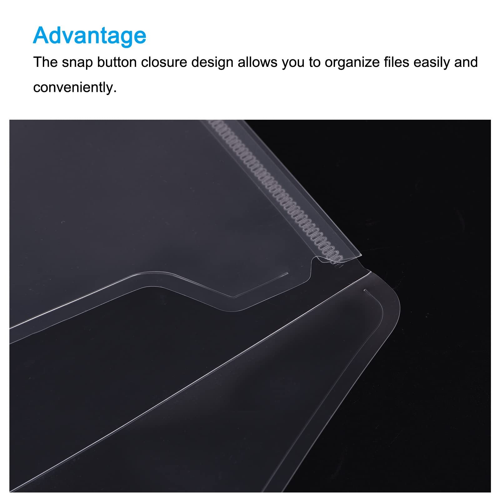 MECCANIXITY File Folders, A5 Size Plastic Envelopes Document Organizer Clear