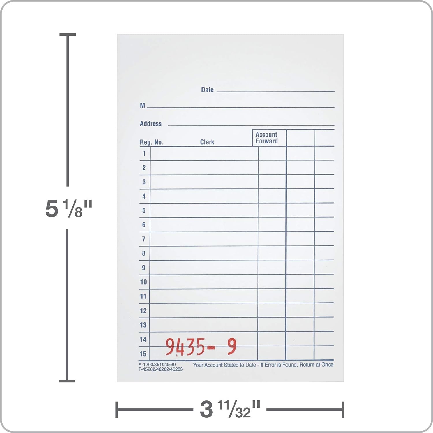 Compact Carbonless Sales Book – 2-Part, 50 Sets for Easy On-the-Go Documentation