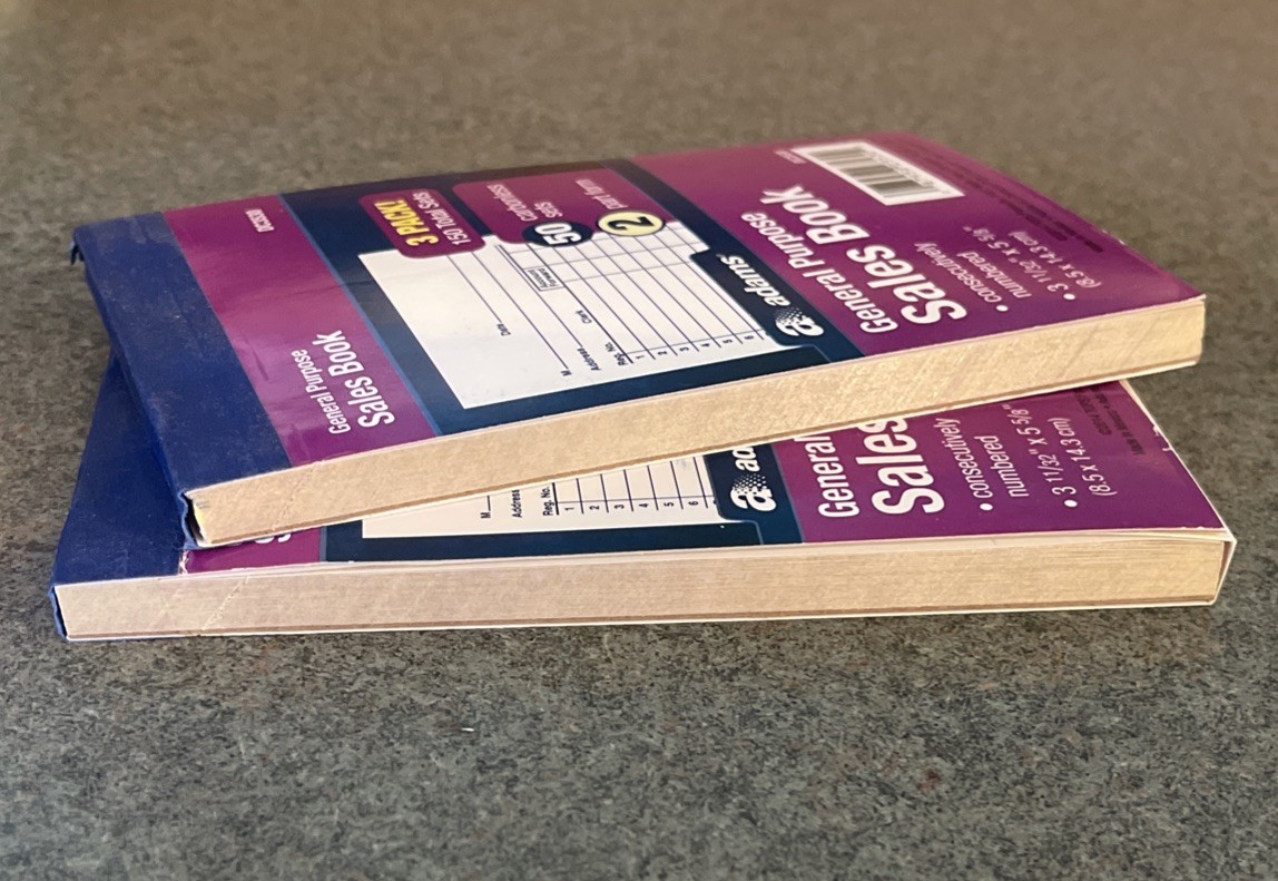 Adams DC 3530 SALES BOOK Carbonless RECEIPTS 2 Part Ticket 3×5 Estate Market NEW