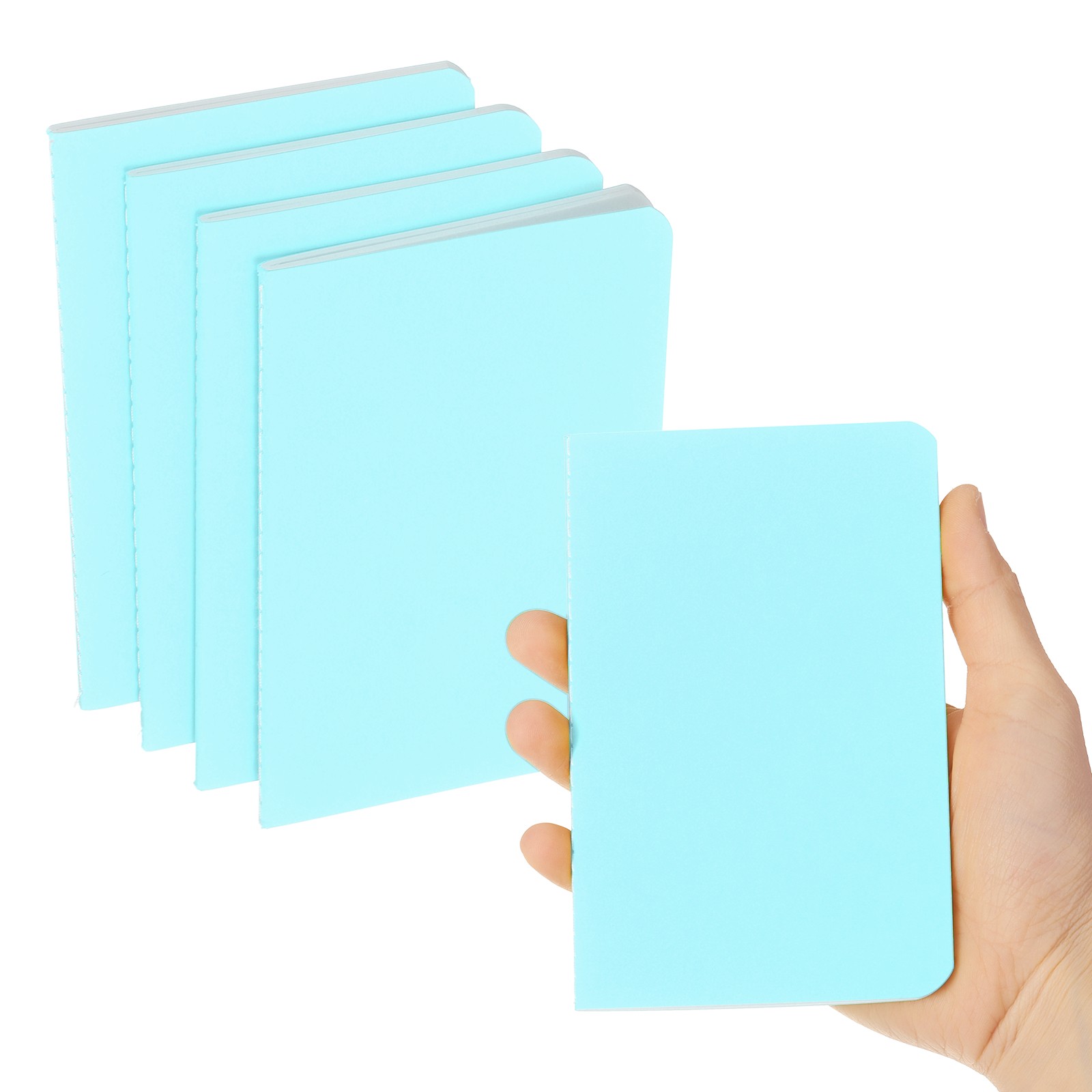 6 Pack A6 Notebook, A6 Journal Mini Notebook Pocket Kraft,Light Blue