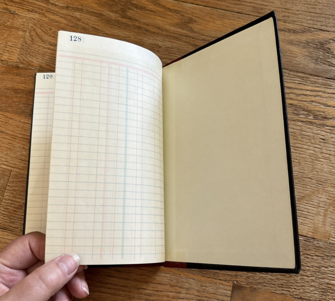Vintage Royal Vernon Line D.E. Ledger Book No. 2044 Accounting Records 144 Pages