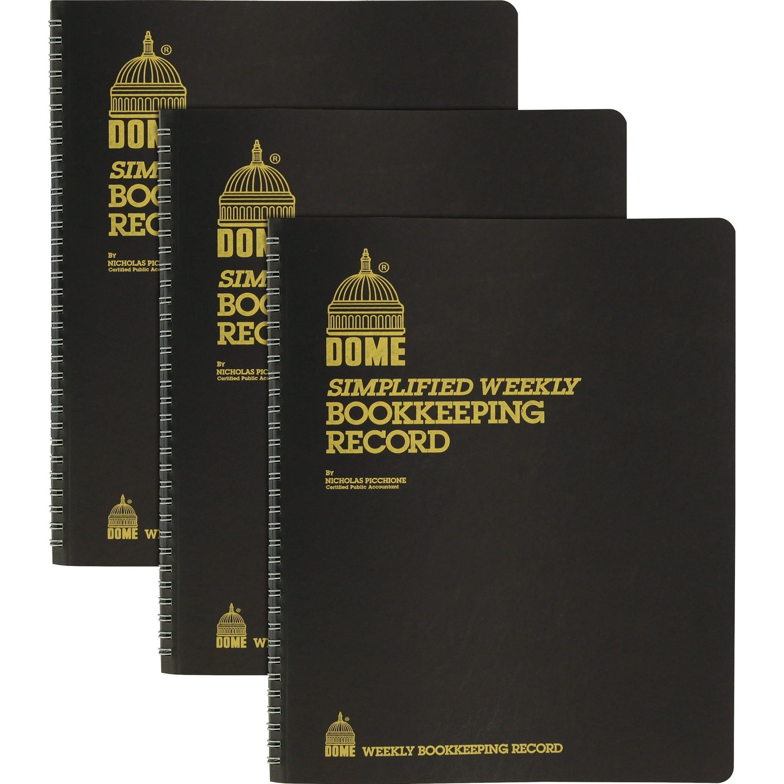 Dome Bookkeeping Record Book – 128 Sheet(s) – Wire Bound – 8.75″ X 11.25″ Sheet
