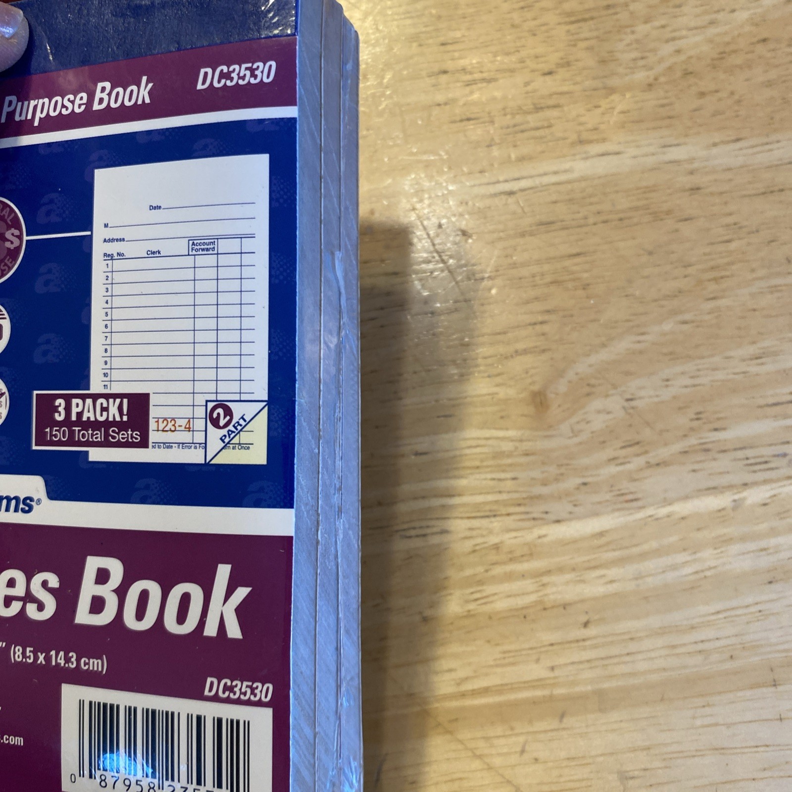 Adams General Purpose Sales Book, 2-Part, 3 Count (Pack of 1), White/Canary