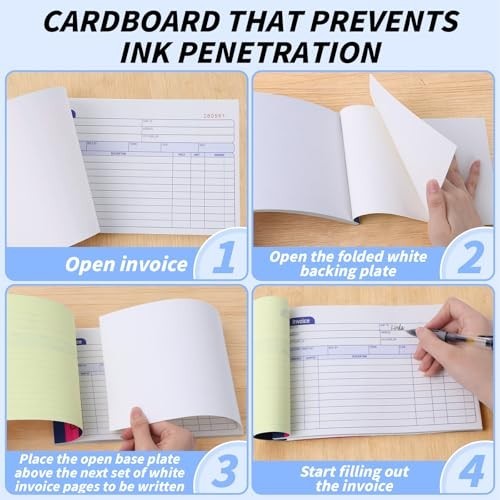 40-Pack Carbonless Invoice Book 2-Part 5-9/16″ x 8-7/16″ with Cover