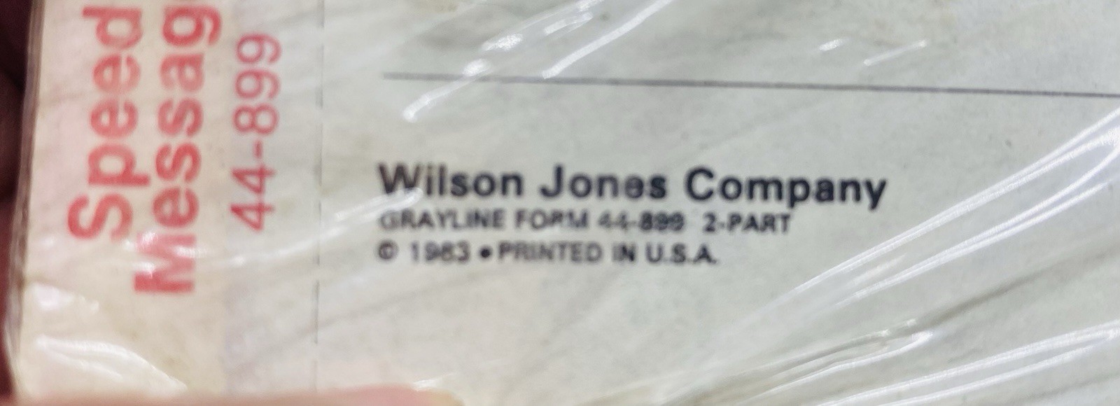 ~NOS~ 1980’s WILSON JONES GRAY LINE SPEED MESSAGES 2 PART 50 SNAP-A-WAY FORM