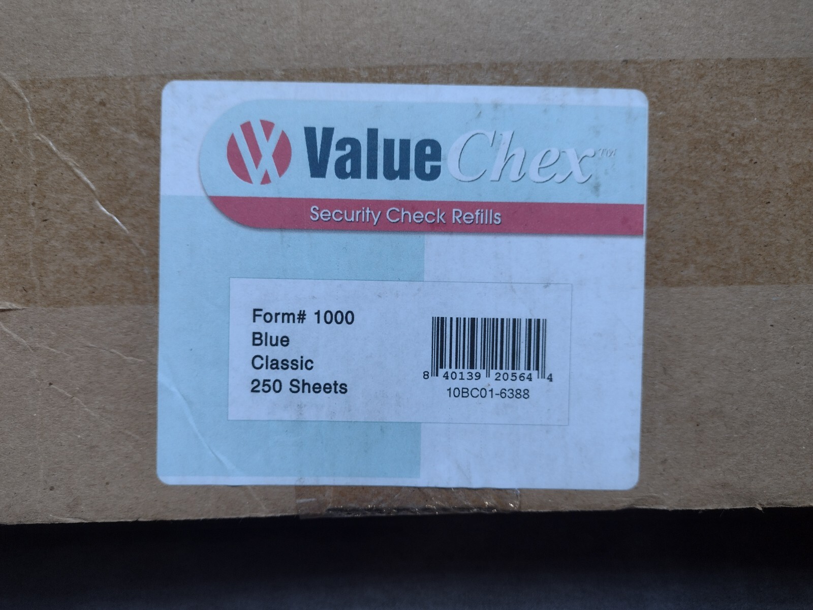 new VersaCheck ValueChex – Form #1000 – Blue – Classic – 250 Sheets