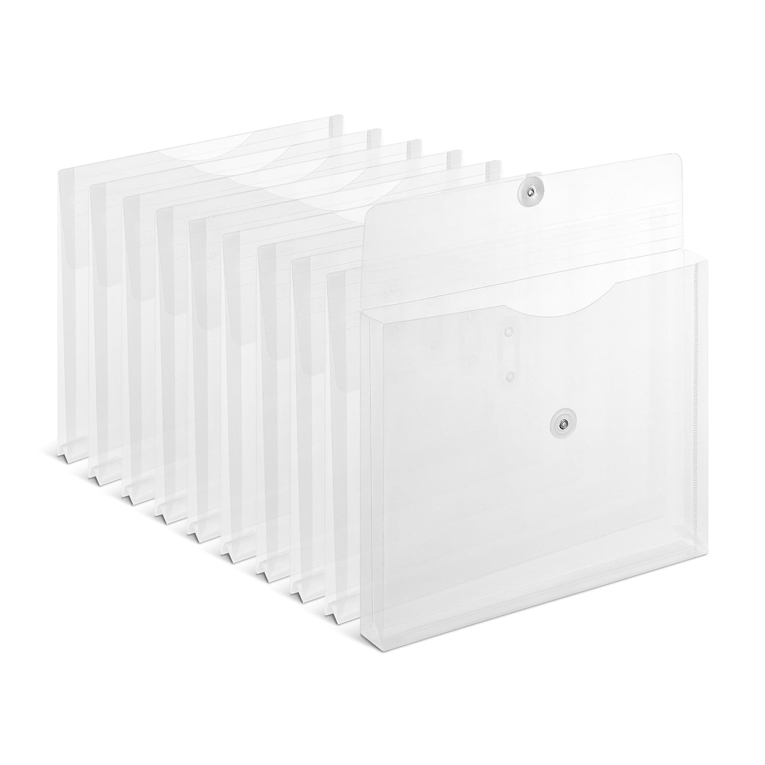 Staples Poly Envelopes, Side‑Opening Clear Document Holders, One Size,