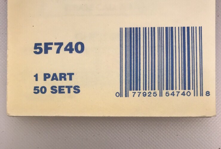 Rediform Green Background Guest Check 1 Part 50 Sets Numbered 5F740