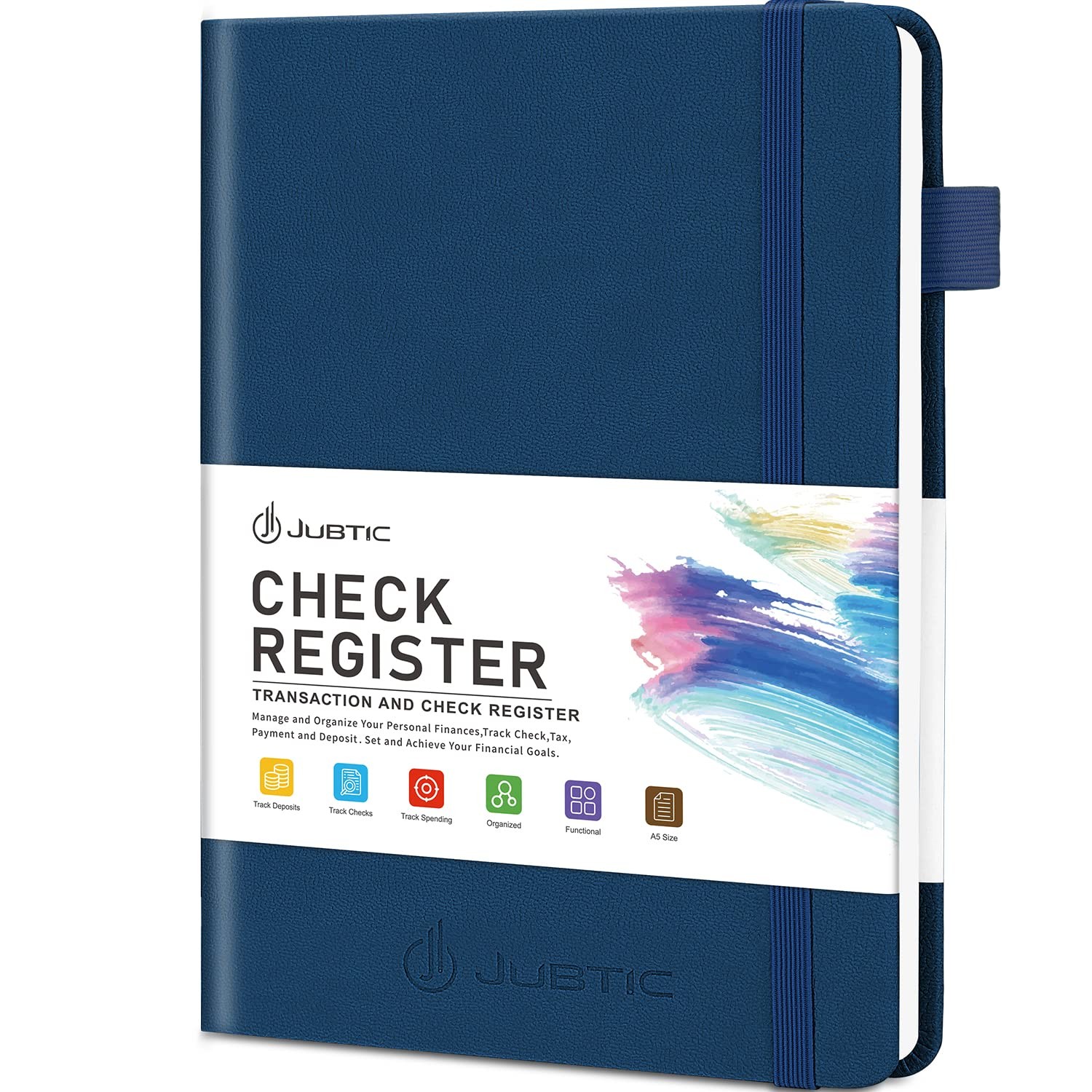 A5 Check Registers for Personal Checkbook, Ledger Transaction Registers Log Book