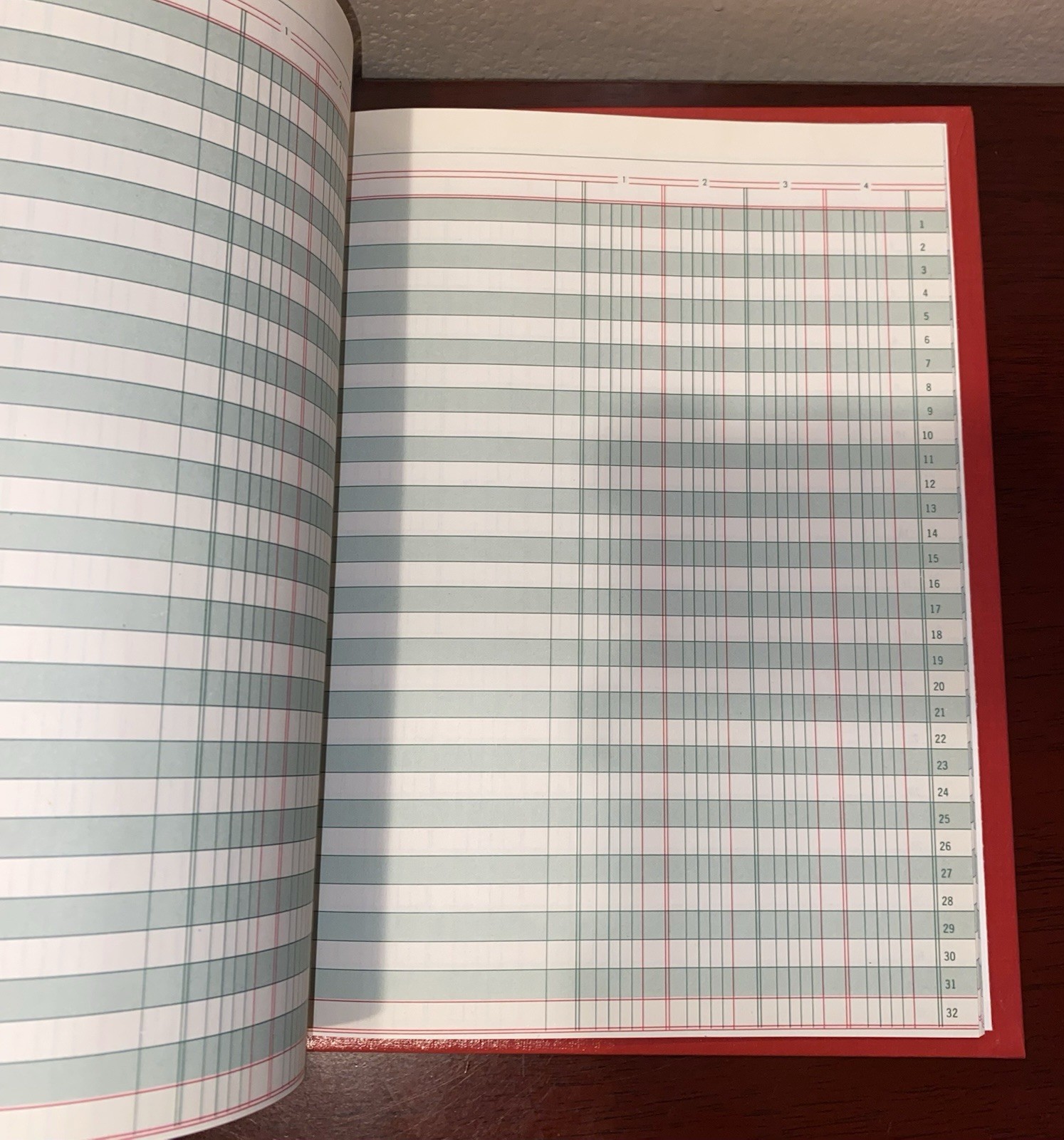 Rite Across 4 Column Columnar Books 80 pgs. Unused Hardcover