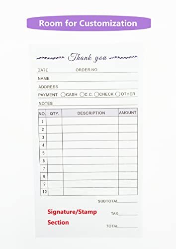 Thank You Receipt Book for Small Businesses 4×7 inches 2-Part Carbonless 1