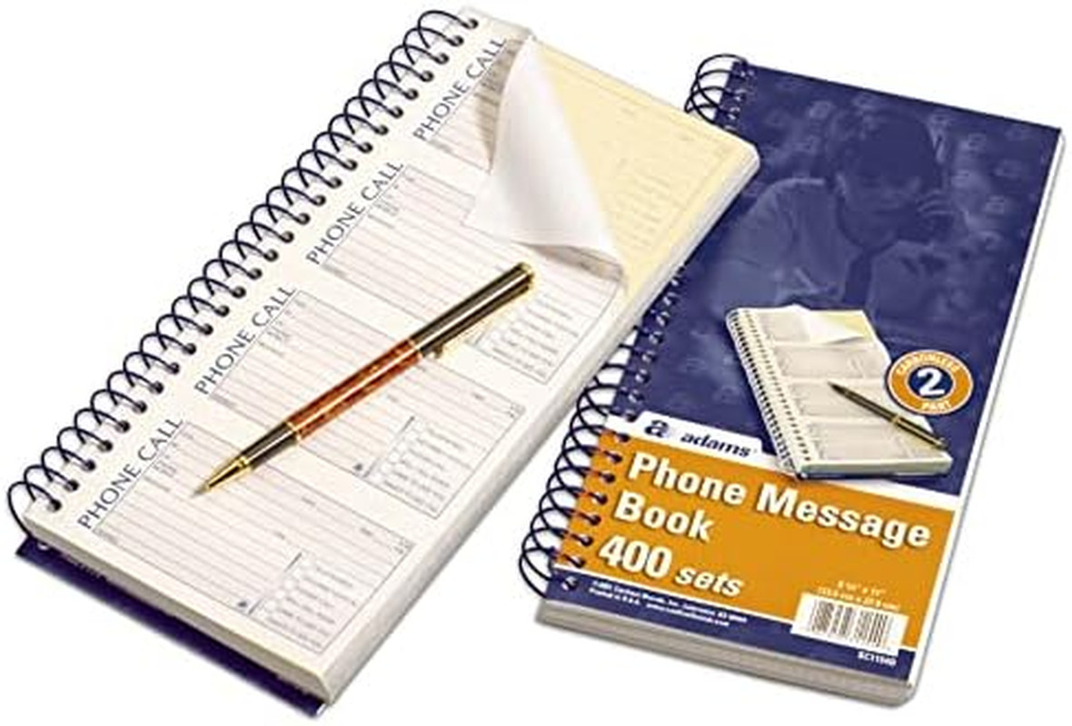 Message Book/Phone Call, Carbonless Duplicate, 5.50 X 11 Inches, 400 Sets per Bo