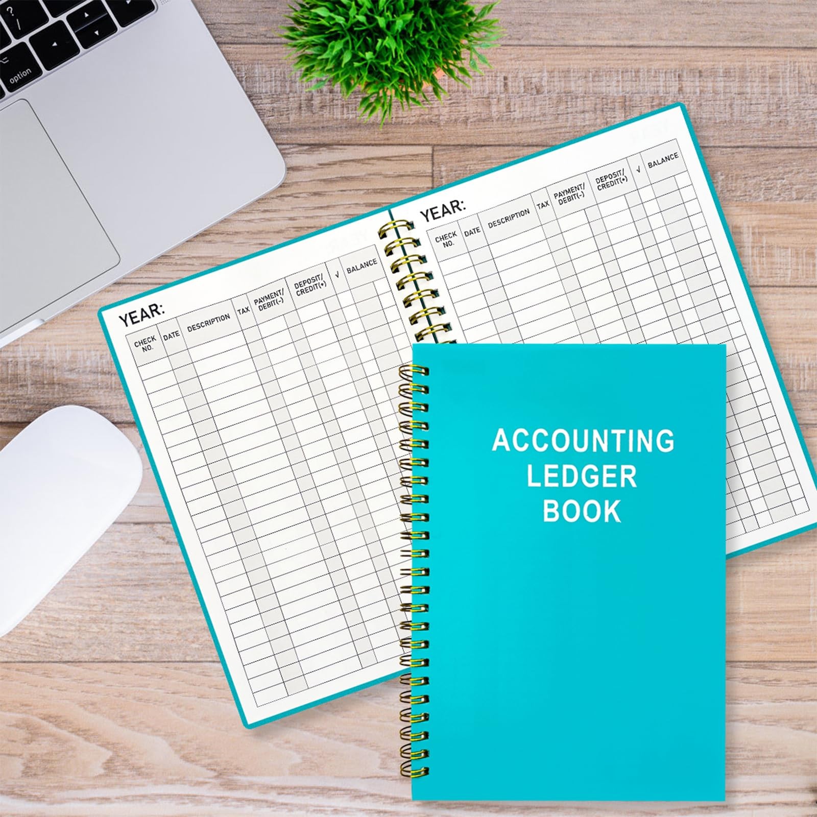 8.5×11 Inch Checkbook Register Book Ledger Register Book for Personal Business
