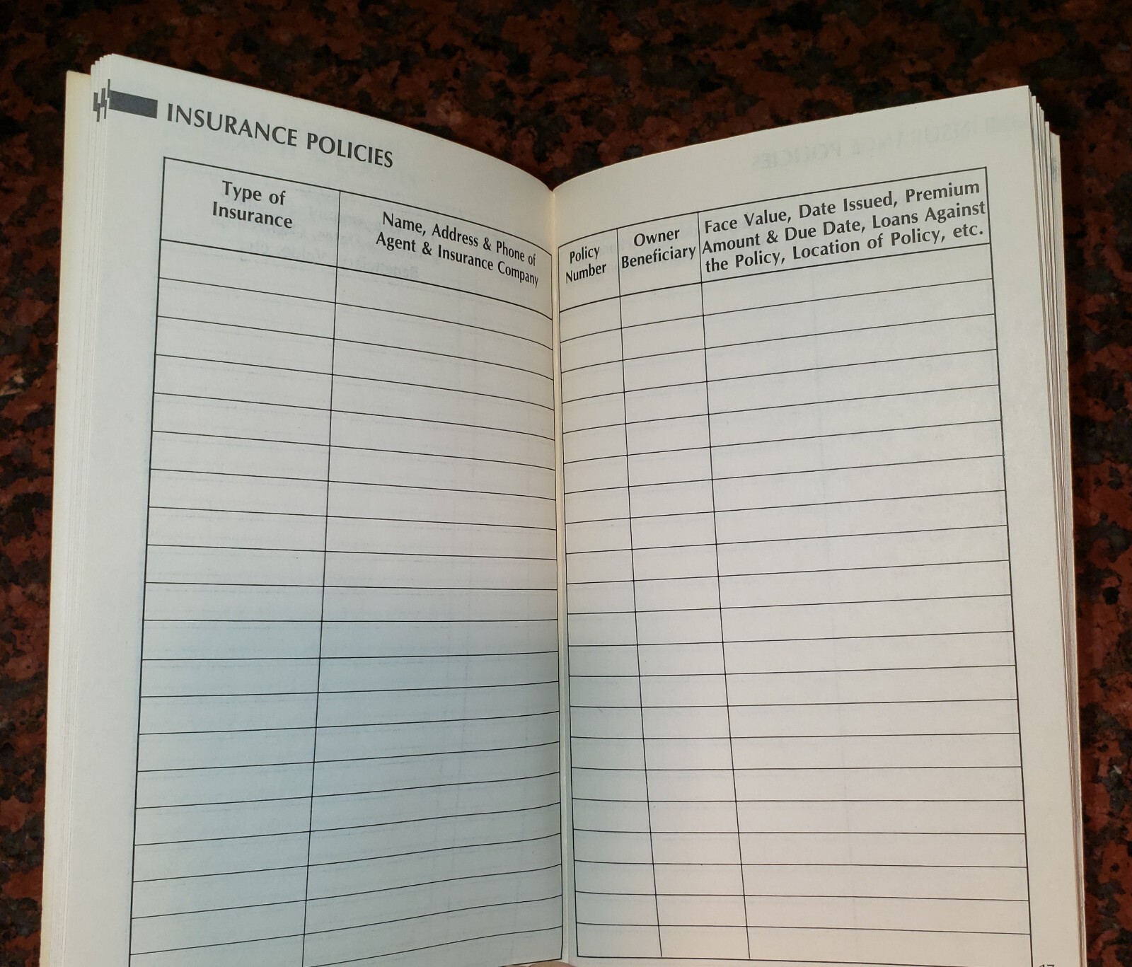 Rogers Financial Inventory Log Book VINTAGE NOS