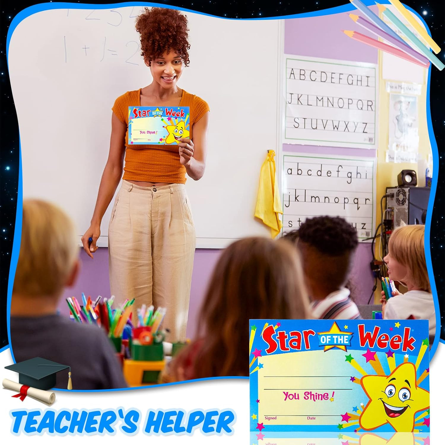 50 Pack Recognition Rewards Star Student Certificates Awards Certificates Studen