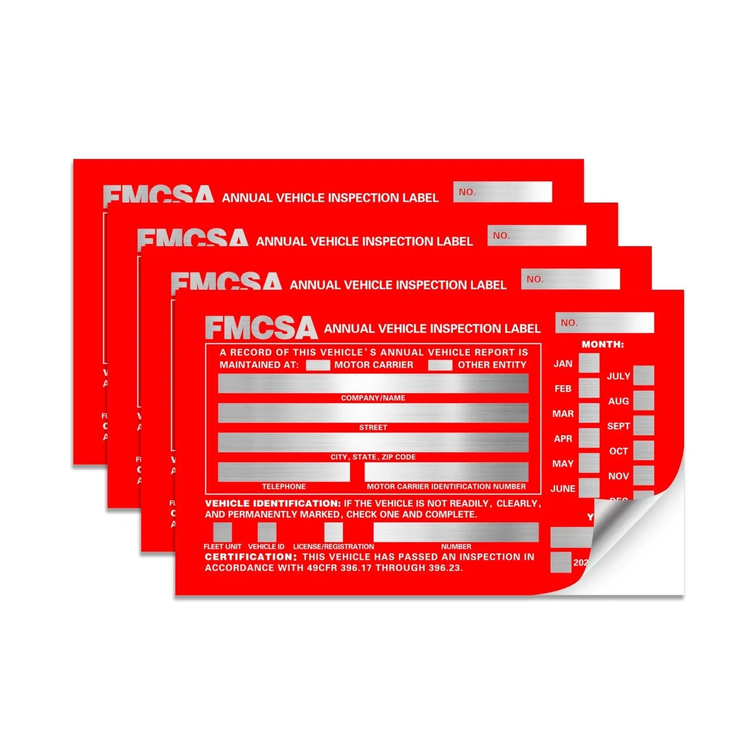 Annual Vehicle Inspection Report Form 25-pk 3-Ply Carbonless, 8.5″ x 11.75″