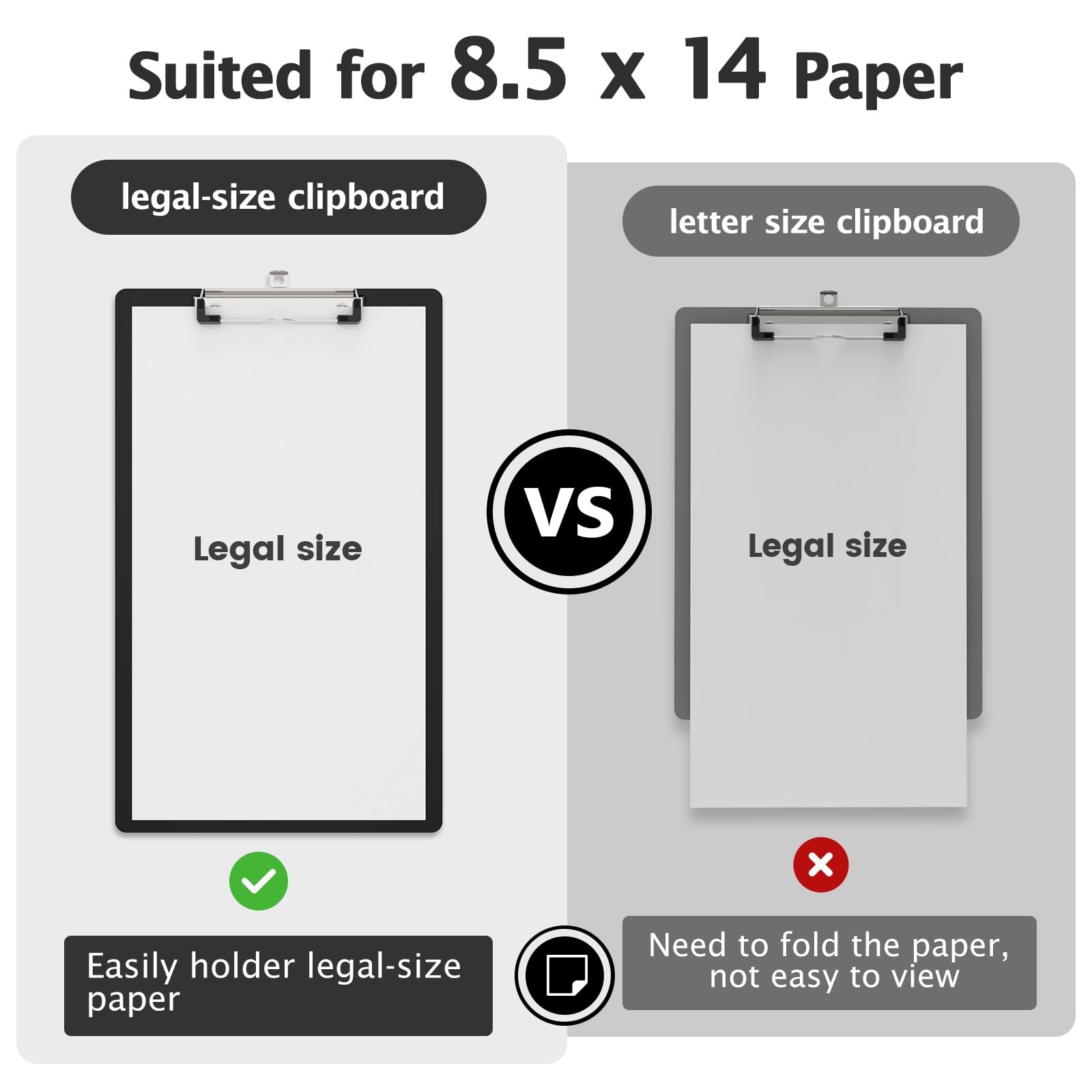 Macroclo Plastic Legal Size Clipboard, Black 8.5 x 14 Clip Boards