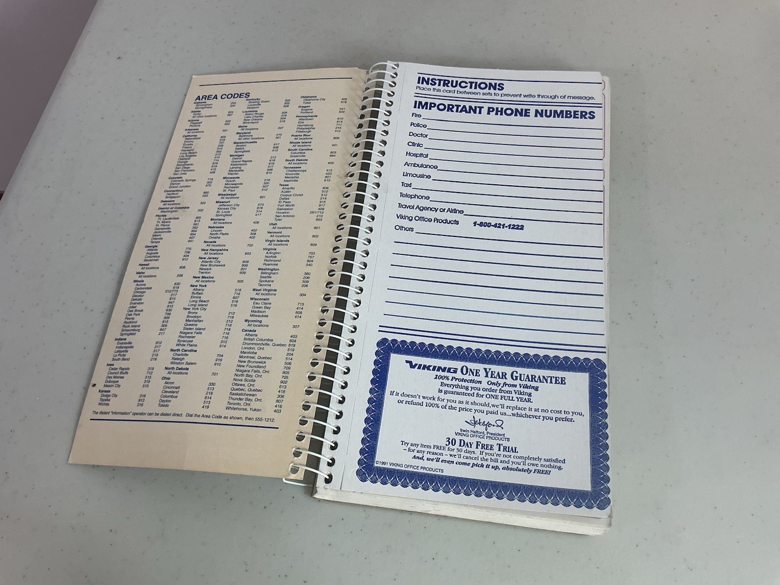 Vintage Viking Message Book Carbonless 400 Sets New