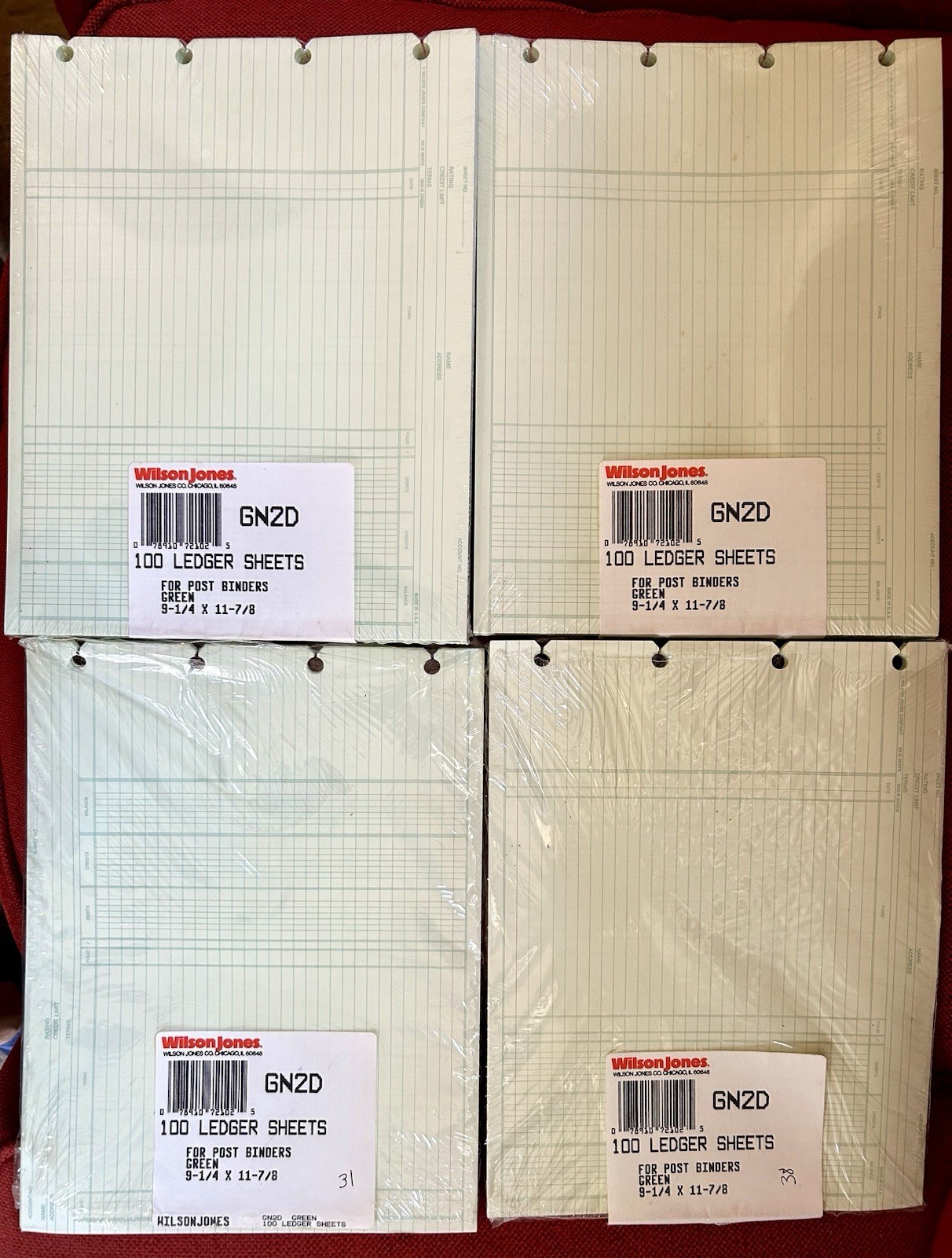 Wilson Jones GN2D Accounting, 9-1/4 X 11-7/8 2 New Packs, 2 Open, 469 Sheets