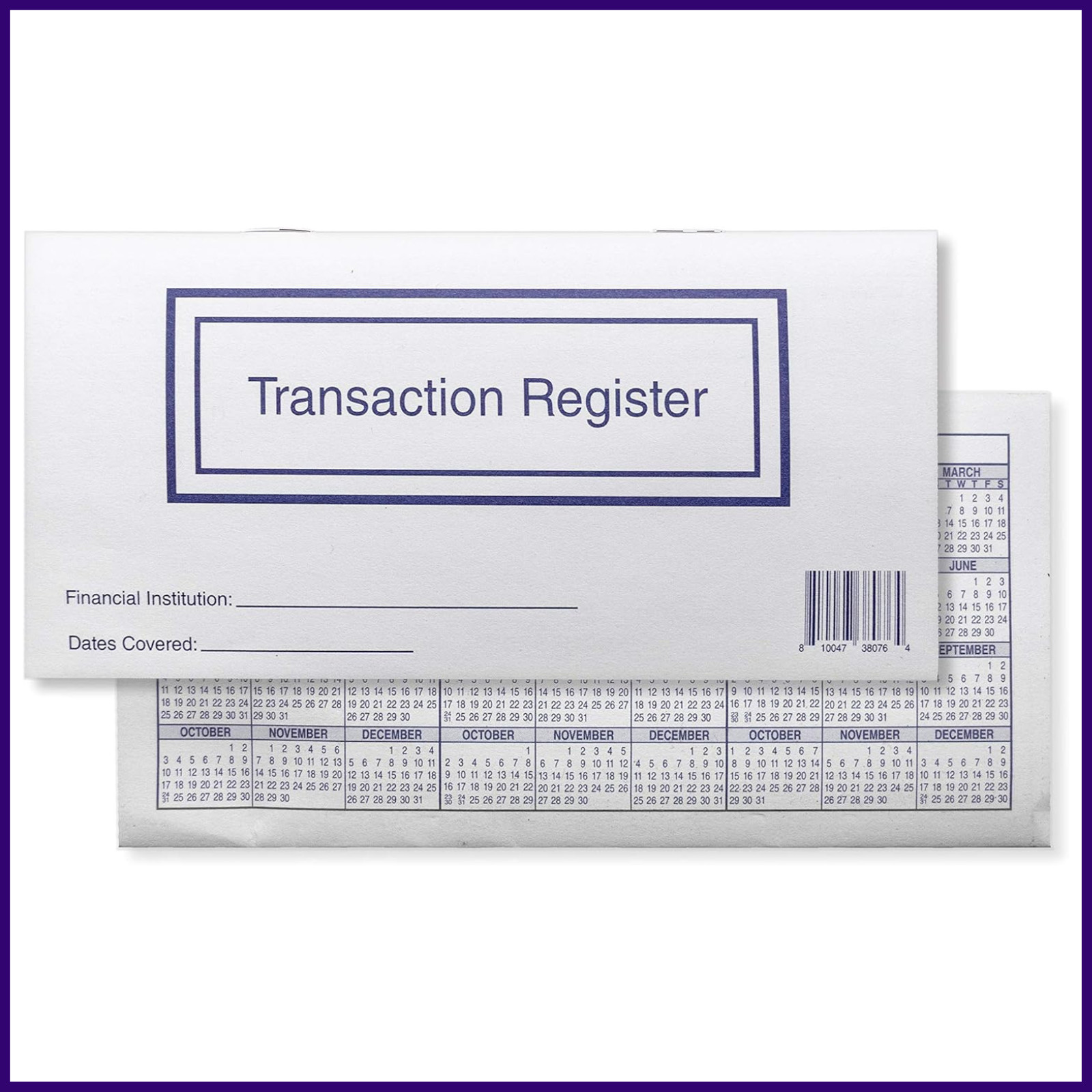 Checkbook Registers for Personal Checkbook Transaction Ledger Pack of