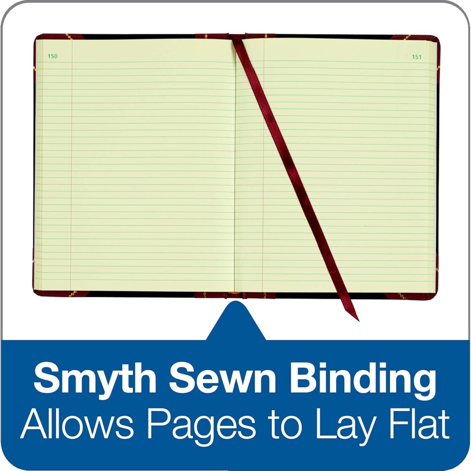 Luxurious Record Ledger with 300 Sequentially Numbered Pages – Acid-Free Paper