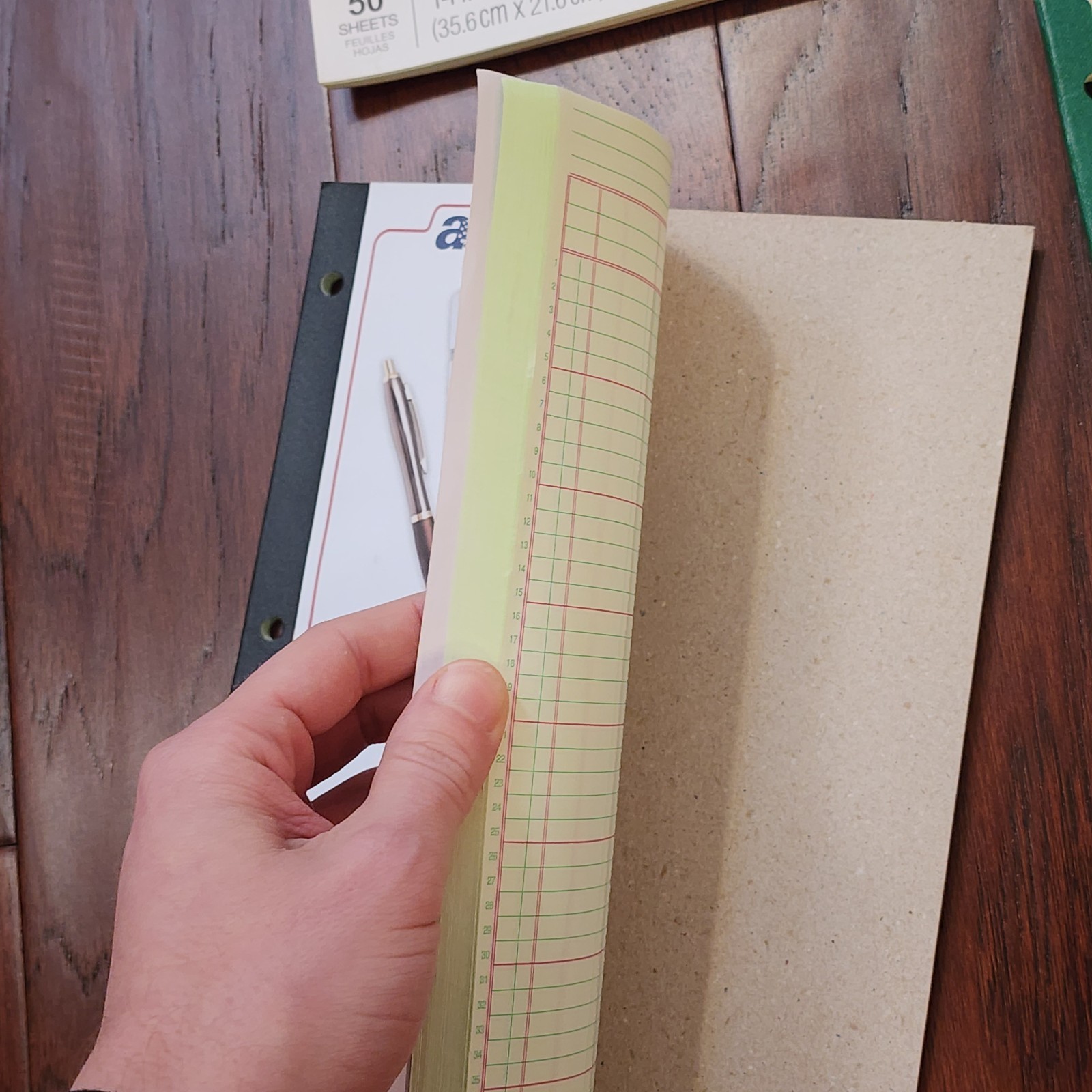 LOT of 6 Accounting Column Pad Analysis. Wilson Jones 13, Mead 13, National 12 *